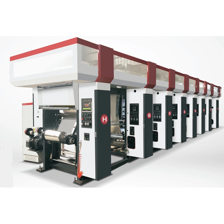 3-12 Renk Bilgisayarlı Otomatik Rotogravür Baskı Makinesi Üç Vektör Motorlu